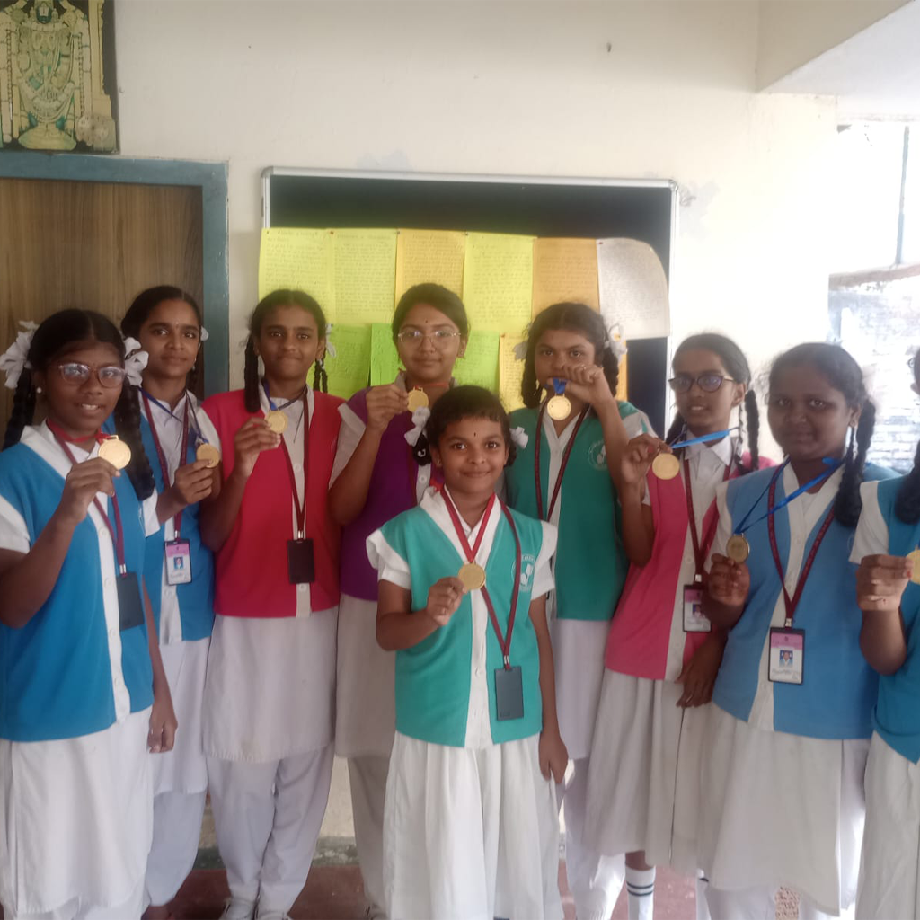 IECE Girls winning the medal